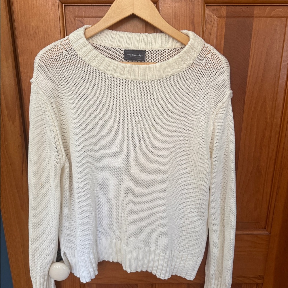 Wooden Ships Cream Crew Neck Sweater